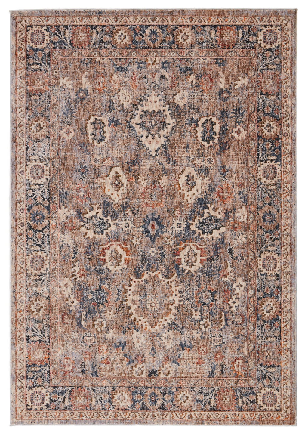 Inari Oriental Light Taupe & Blue Rug by Jaipur Living