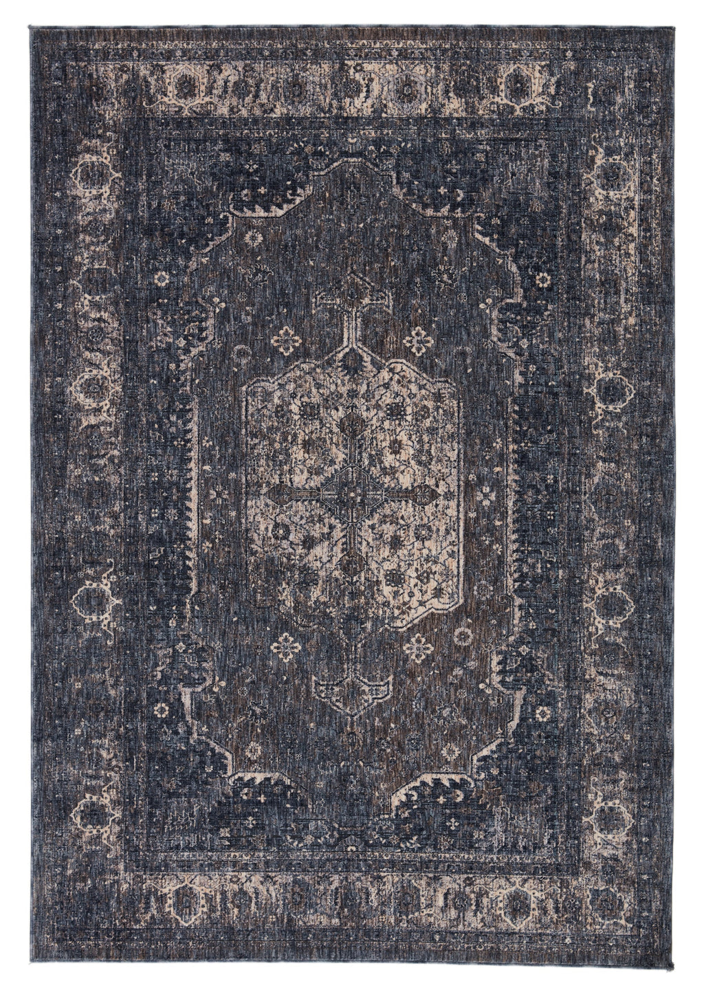 Temple Medallion Blue & Gray Rug by Jaipur Living