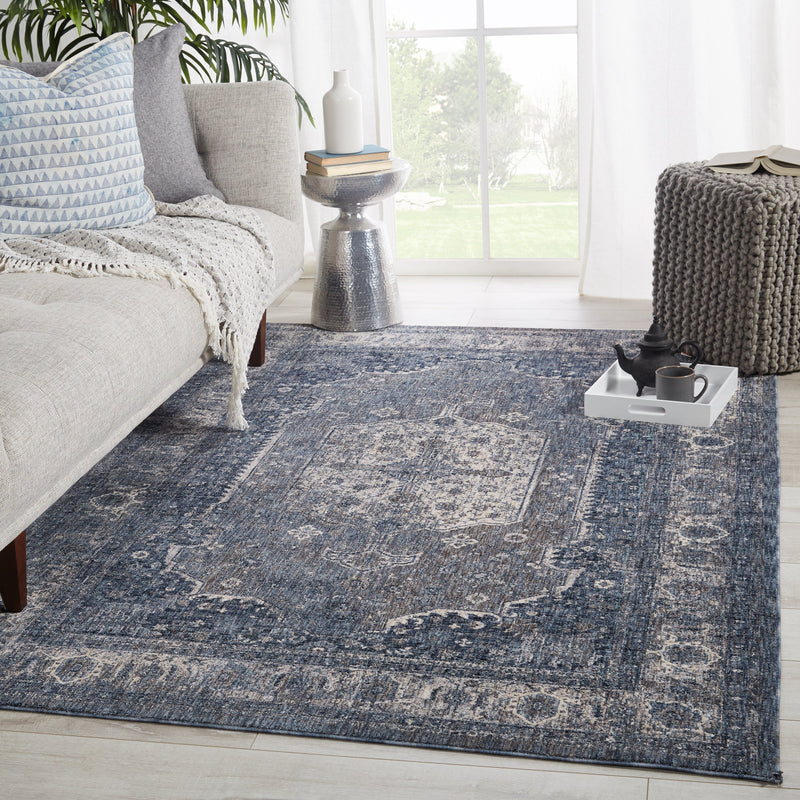 Temple Medallion Blue & Gray Rug by Jaipur Living