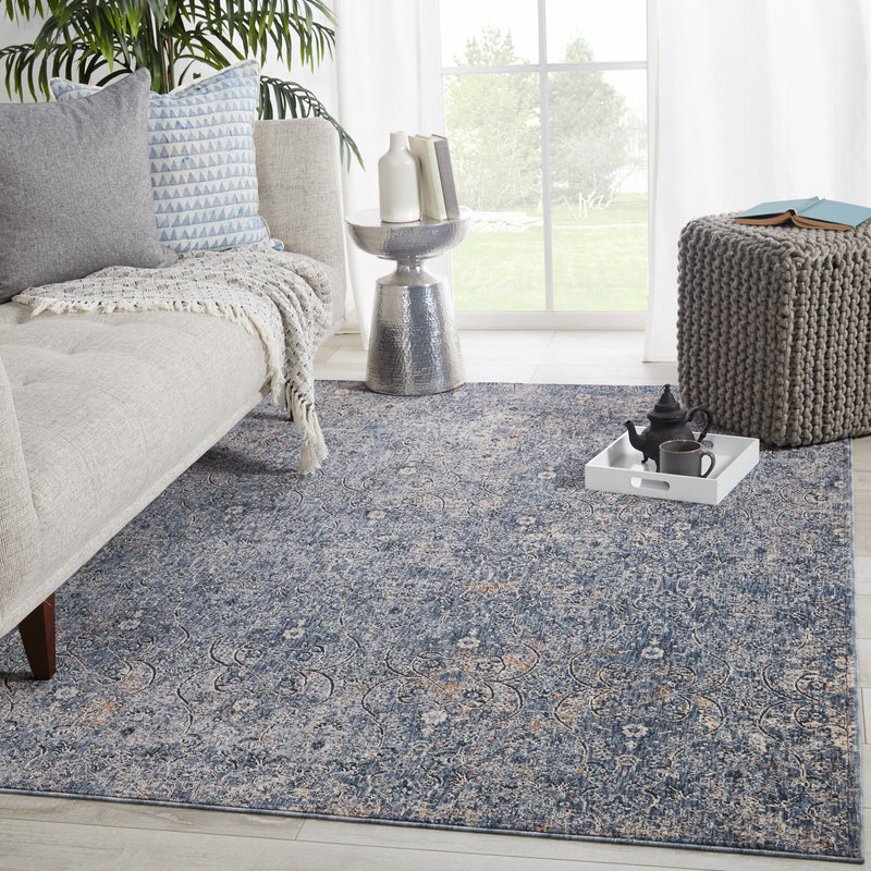 Ayvah Trellis Blue & Cream Rug by Jaipur Living