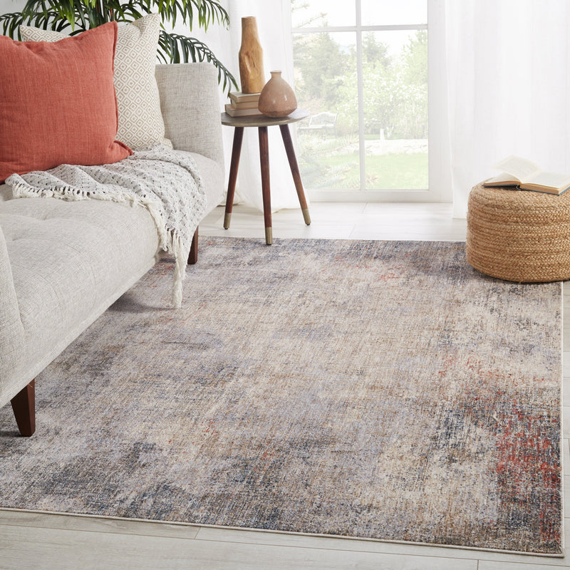 Kyson Abstract Light Taupe & Blue Rug by Jaipur Living