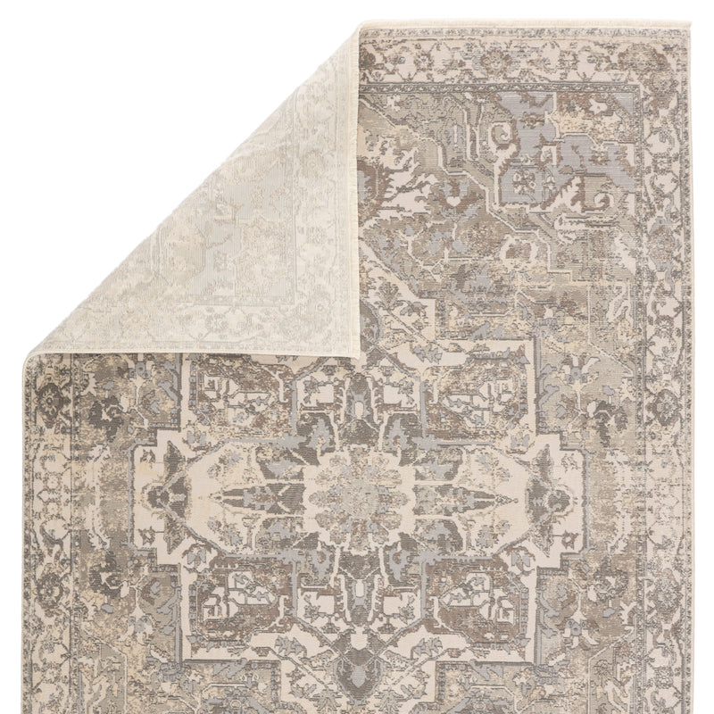 Alain Medallion Gray & Cream Rug by Jaipur Living