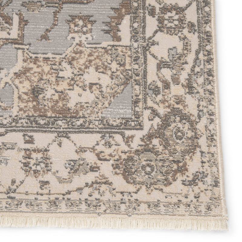 Alain Medallion Gray & Cream Rug by Jaipur Living