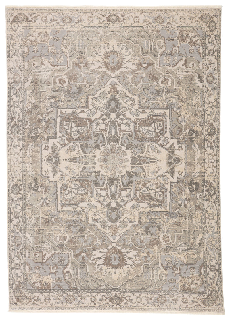 Alain Medallion Gray & Cream Rug by Jaipur Living