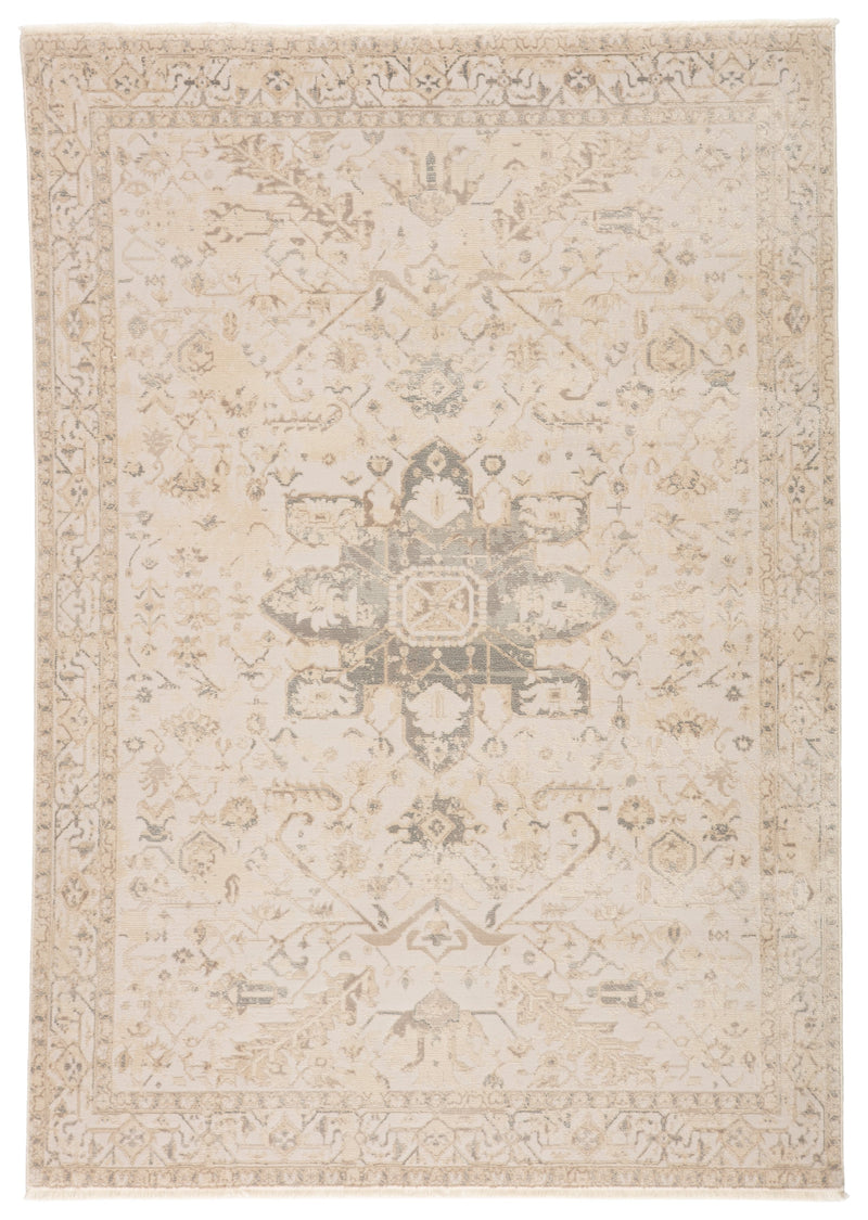 Lucien Medallion Cream & Light Gray Rug by Jaipur Living