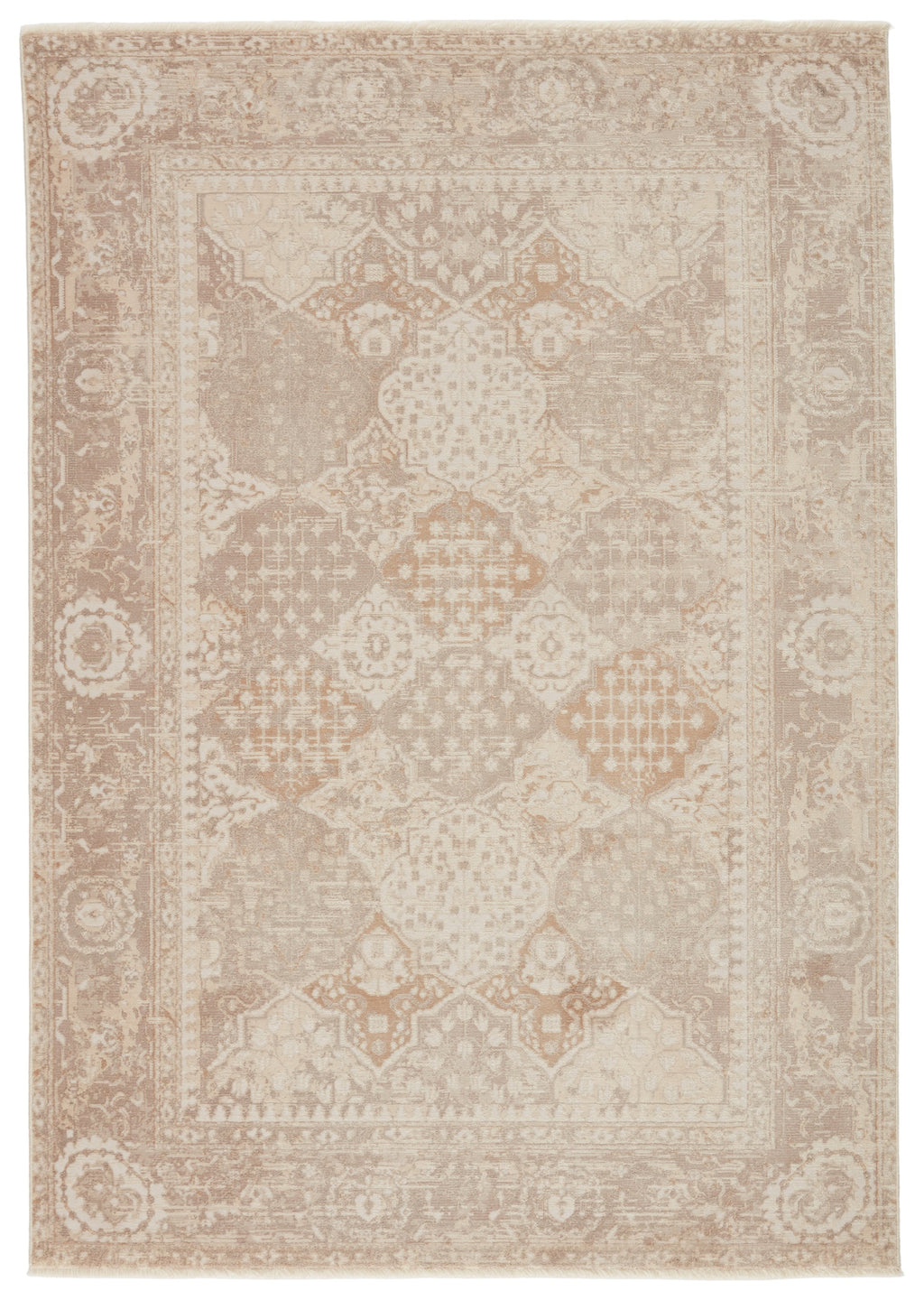 Lourdes Trellis Gold & Light Gray Rug by Jaipur Living