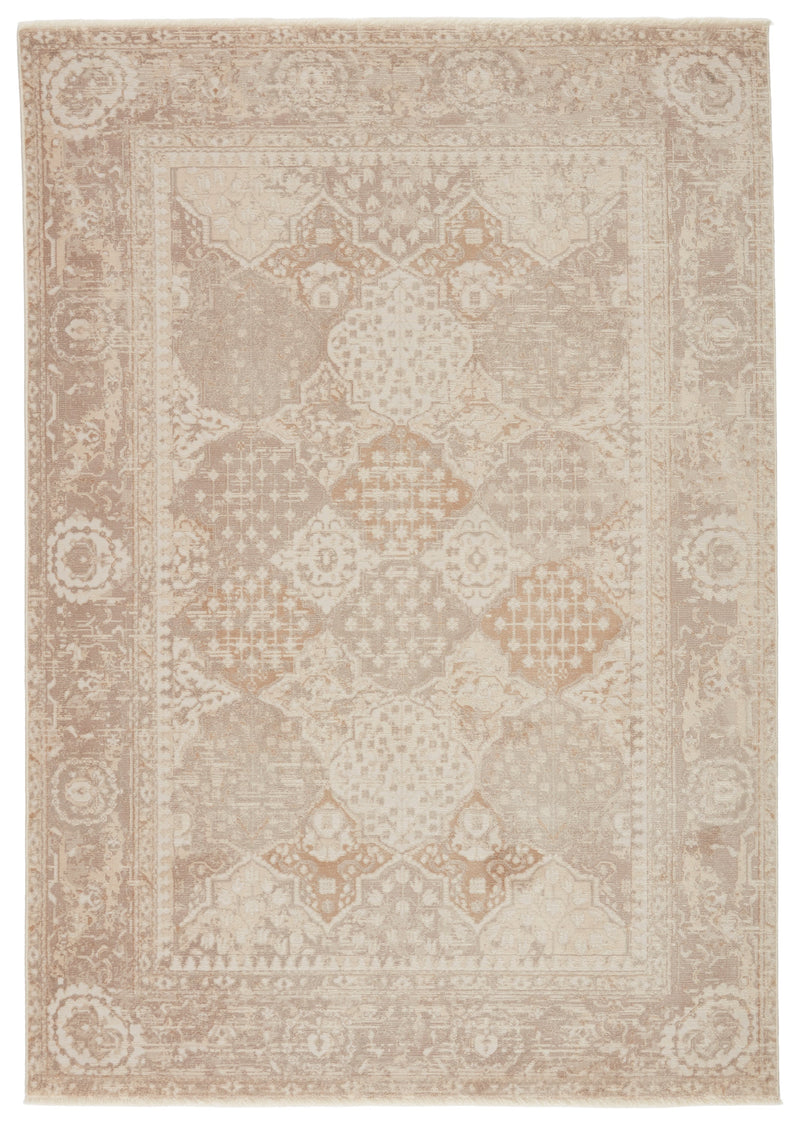 Lourdes Trellis Gold & Light Gray Rug by Jaipur Living