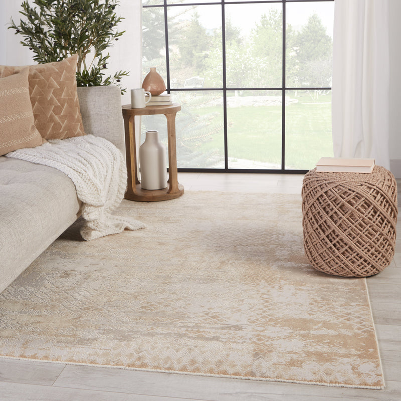 Azami Tribal Gold & White Rug by Jaipur Living