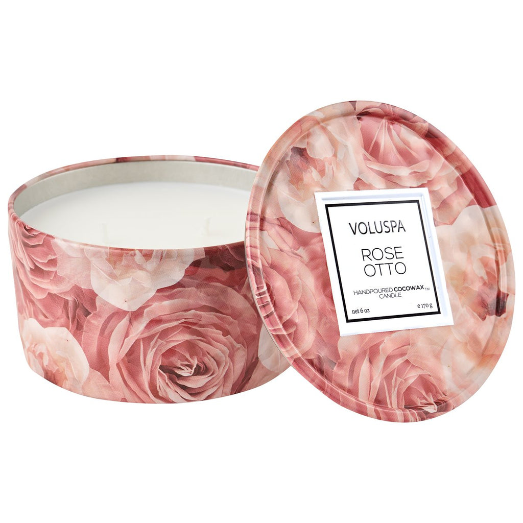 Rose Otto 2-Wick 6oz Tin Candle