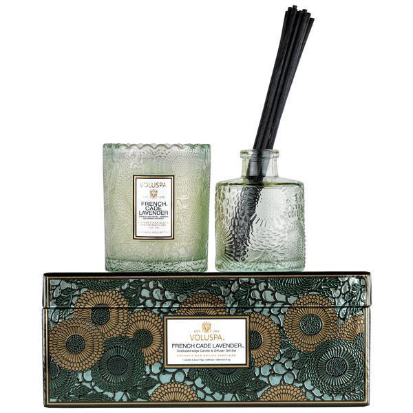 French Cade Lavender Candle & Diffuser Set