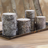 Dark Birchwood Fragrance Free Pillar Candle