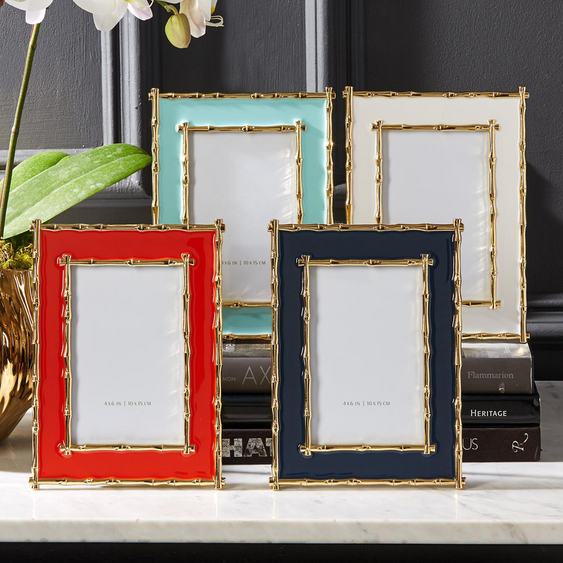 Brynn Gold Bamboo Border Photo Frames in Various Colors