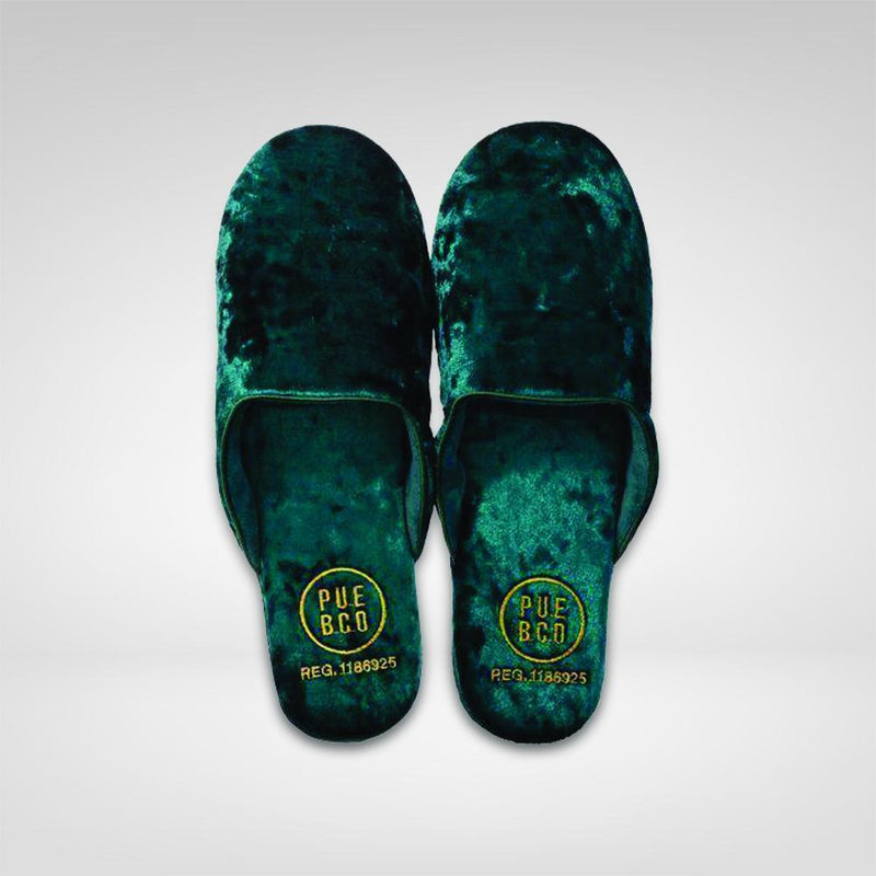 Velvet Slipper Large in Green