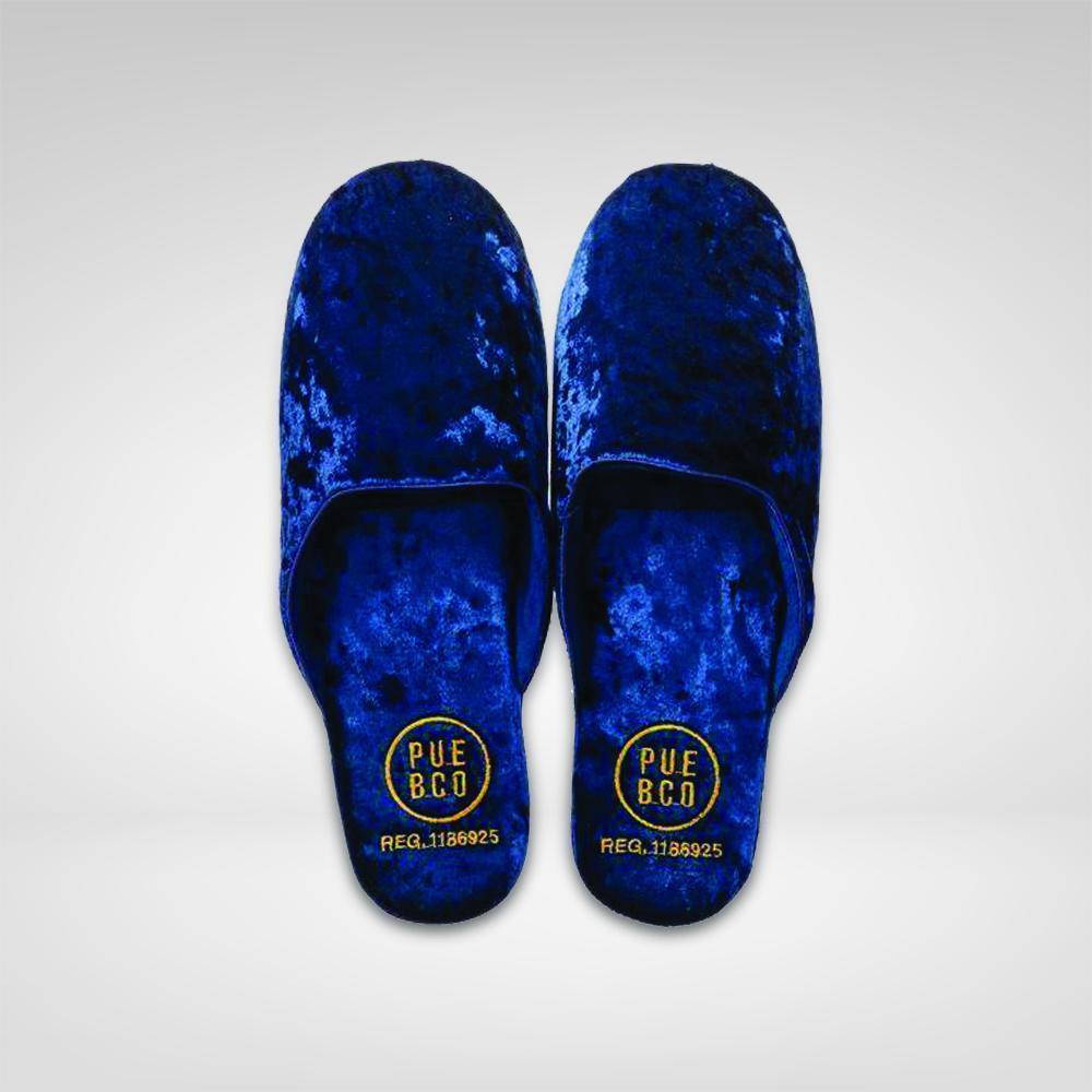 Velvet Slipper - Large - Navy Blue design by Puebco