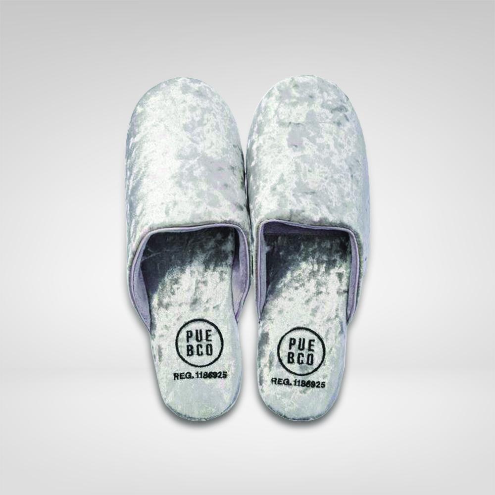 Velvet Slipper - Large - Silver