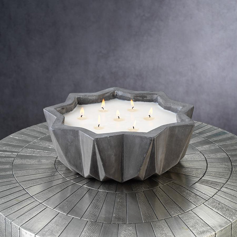 Villa Nouza Seven Wick Concrete Candle in Black