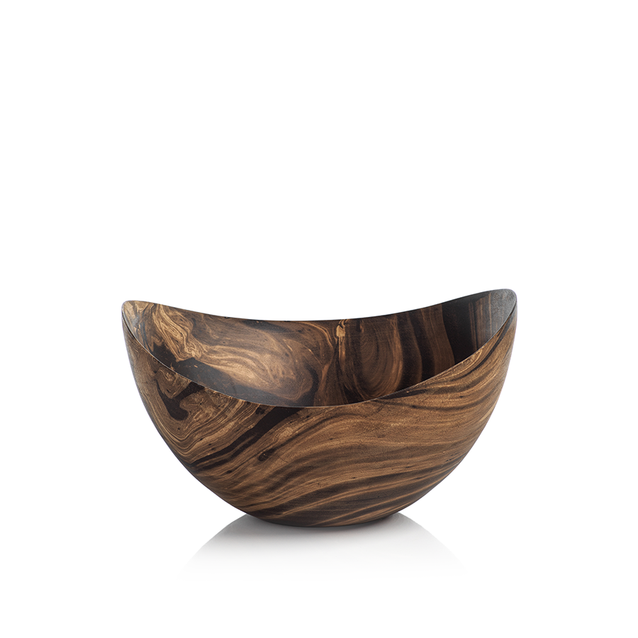 Vinceta Marbleized Eclipse Mango Wood Bowl