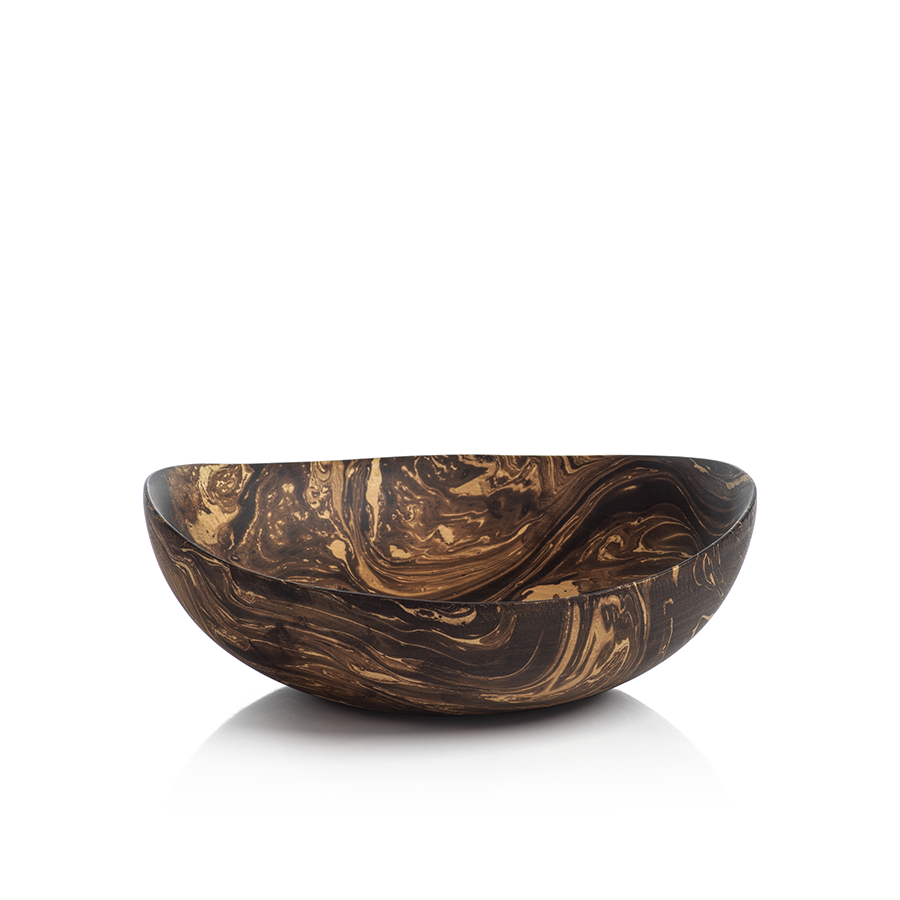 Vinceta Marbleized Mango Wood Bowl