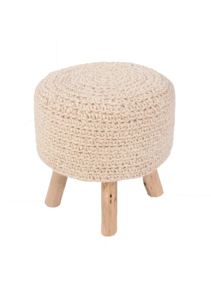 Montana Knitted Cream Stool