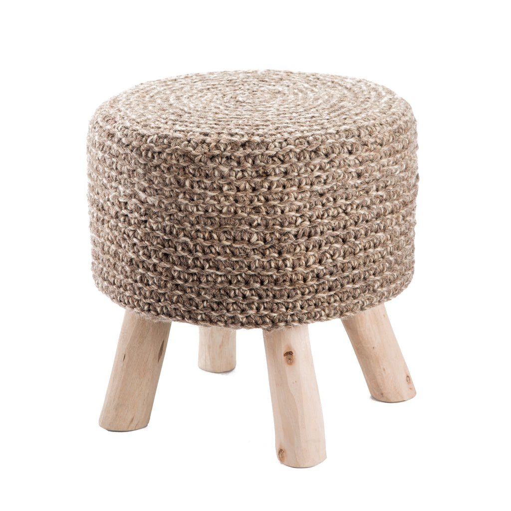 Montana Knitted Taupe Stool