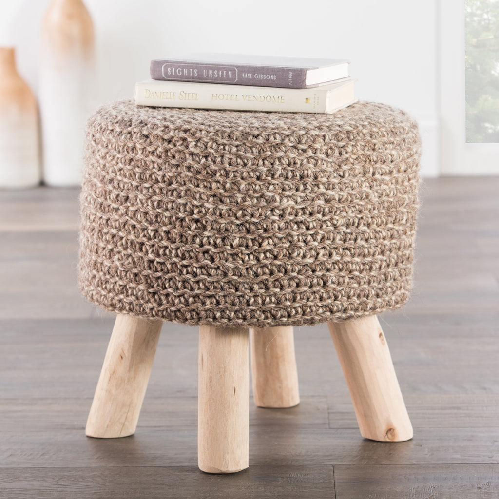 Montana Knitted Taupe Stool