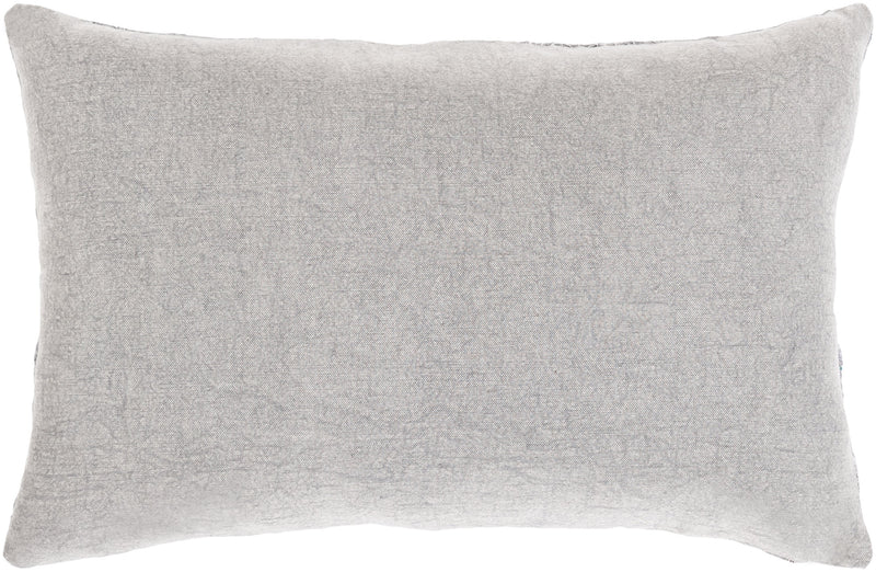 Wedgemore WGM-002 Woven Lumbar Pillow in Medium Grey by Surya