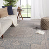 Epsilon Medallion Rug in Blue & Gray