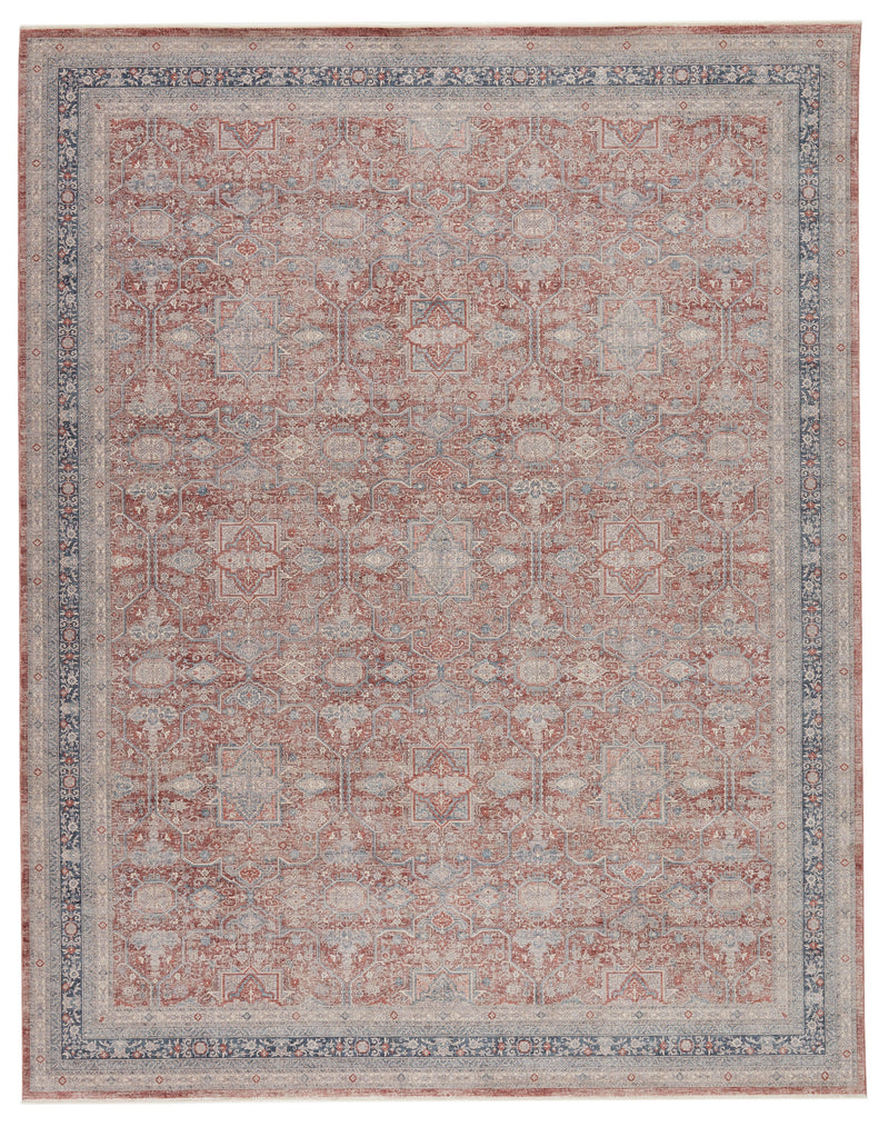 Brinson Oriental Rug in Red & Gray