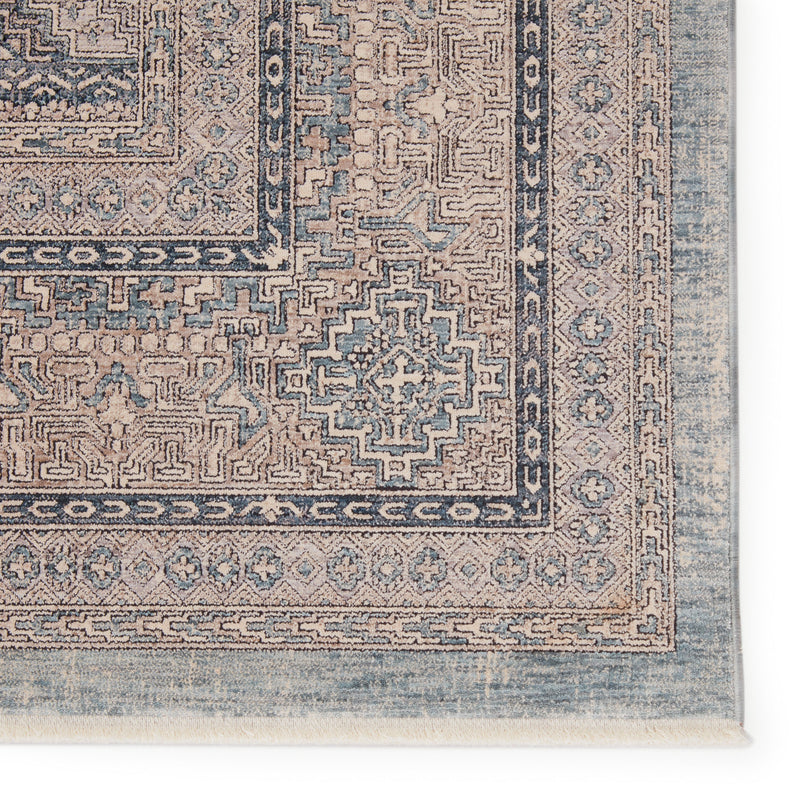 Jamestown Trellis Rug in Blue & Cream