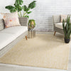 Jardin Indoor/Outdoor Solid Ochre & White Rug