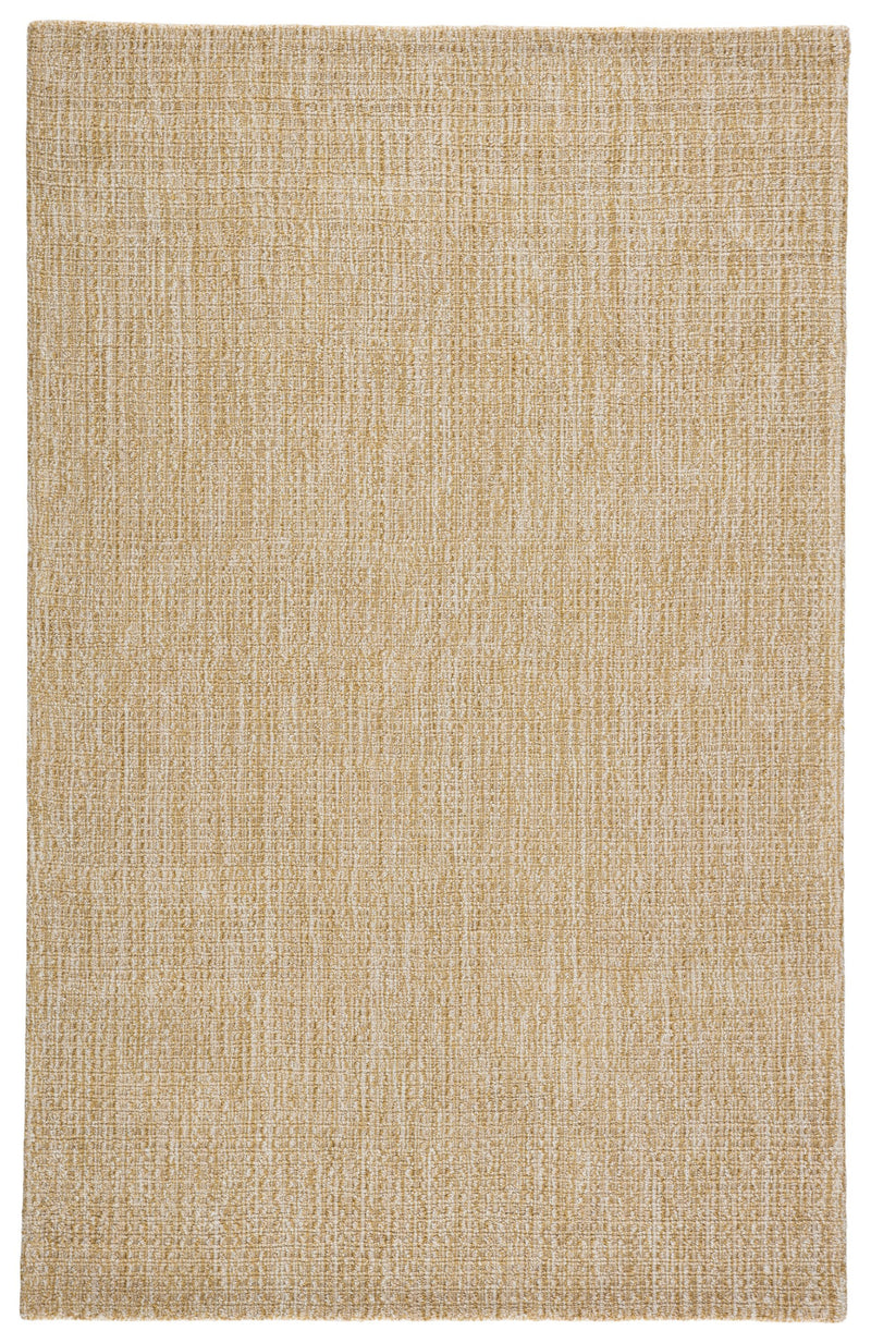 Jardin Indoor/Outdoor Solid Ochre & White Rug