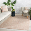 Jardin Indoor/Outdoor Solid Tan & White Rug