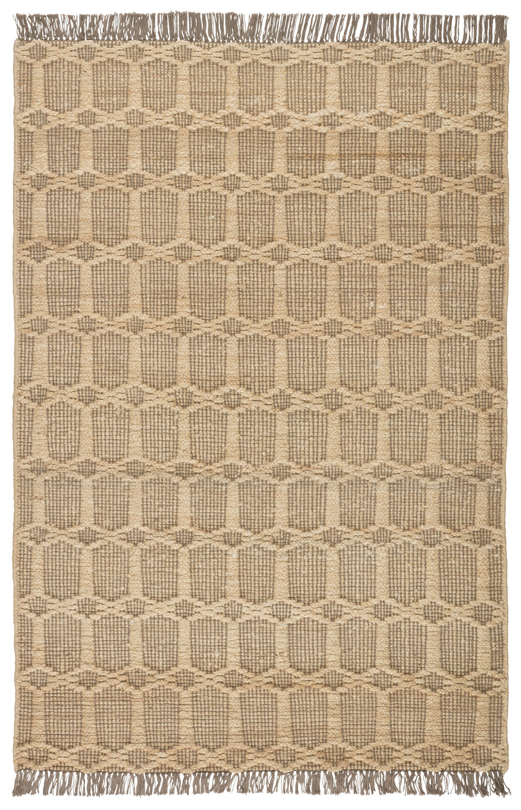 Thierry Natural Trellis Dark Taupe/ Gray Rug by Jaipur Living