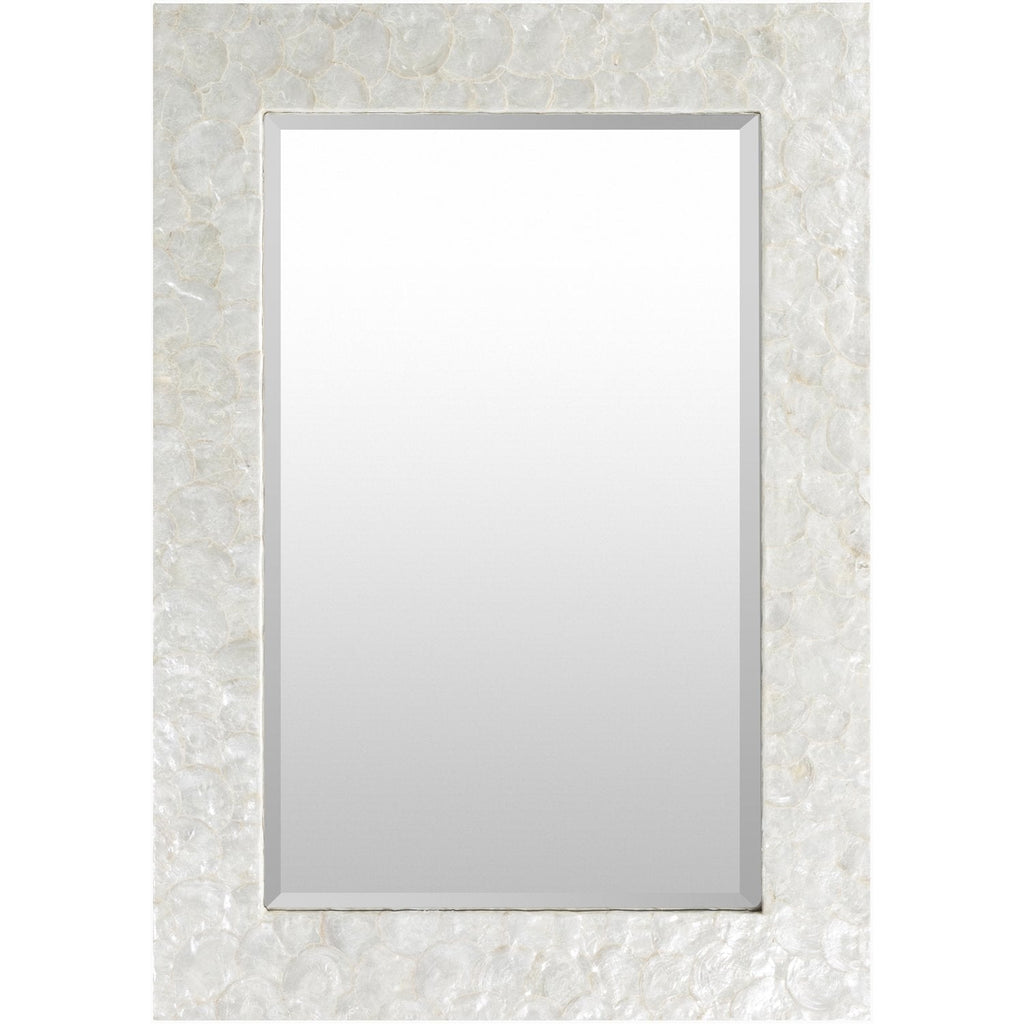 Whitaker WTK-7203 Rectangular Mirror in White by Surya