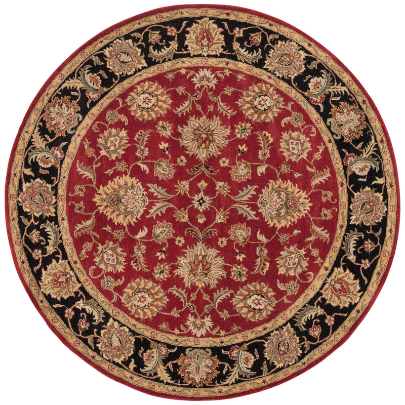 Anthea Handmade Floral Red & Black Area Rug