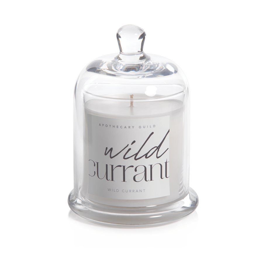 Wild Currant Scented Candle Jar with Glass Dome