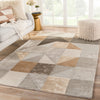 Penta Handmade Geometric Gray & Gold Area Rug