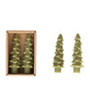 Tree Shaped Taper Candles Unscented - Set of 2