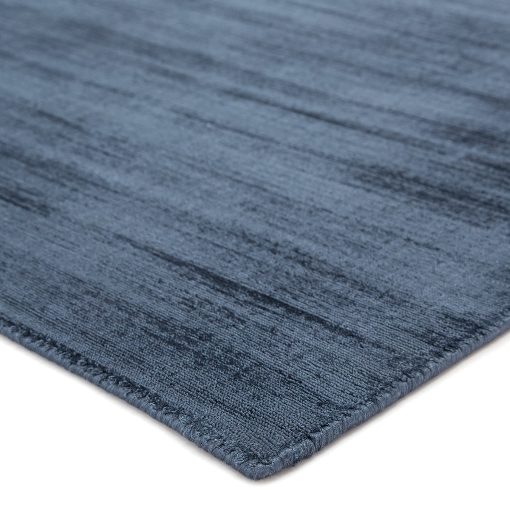 Yasmin Handmade Solid Blue & Gray Area Rug