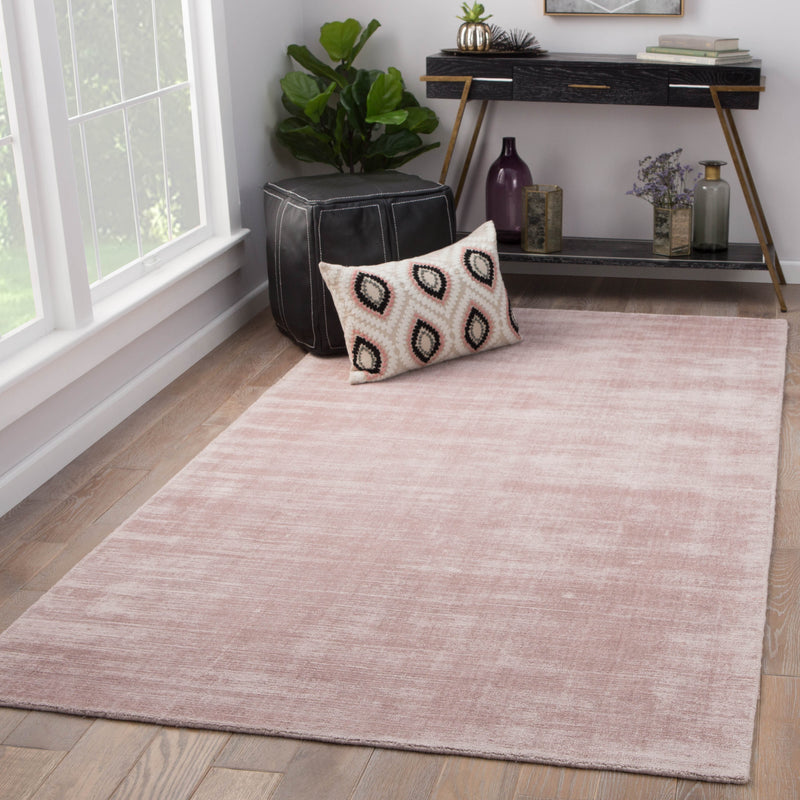 Yasmin Handmade Solid Pink Area Rug