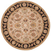 Selene Handmade Floral Beige & Black Area Rug