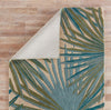 Palmetto Handmade Floral Blue & Green Area Rug