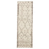 Zola Hand-Knotted Geometric Ivory & Brown Area Rug