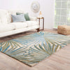 Palmetto Handmade Floral Blue & Green Area Rug