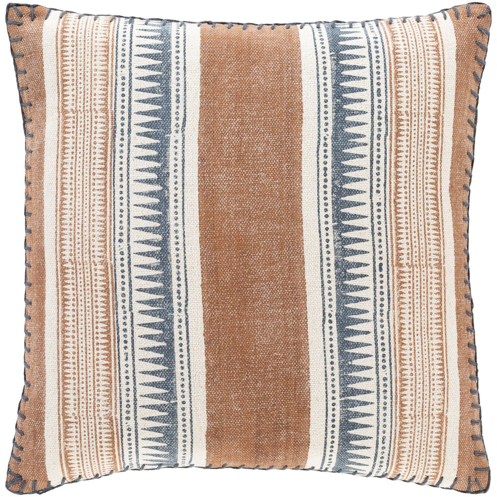 Zendaya ZEN-002 Woven Pillow in Khaki & Burnt Orange by Surya