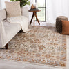 Luana Oriental Rug in Beige & Rust