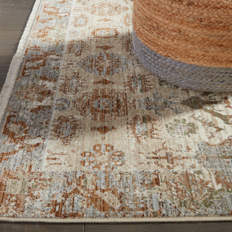 Luana Oriental Rug in Beige & Rust