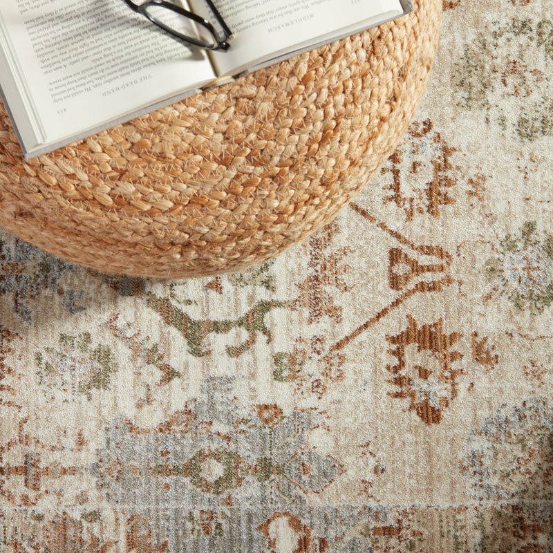 Luana Oriental Rug in Beige & Rust