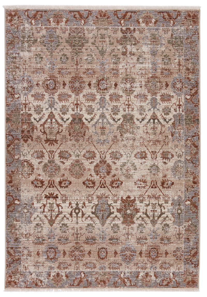 Luana Oriental Rug in Beige & Rust