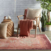 Enyo Medallion Rug in Red & Pink